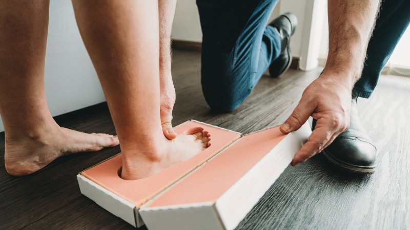 Voetafdruk voor orthopedische zool